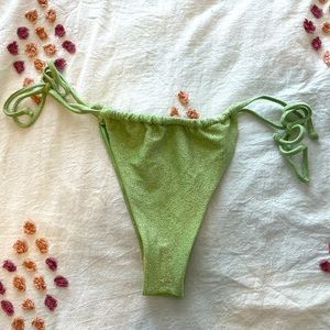 Lulus shimmering green bikini bottom